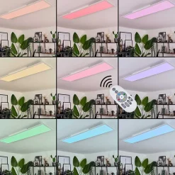 Plafonnier Voisines Led Blanc, 1 Lumiere, Telecommandes