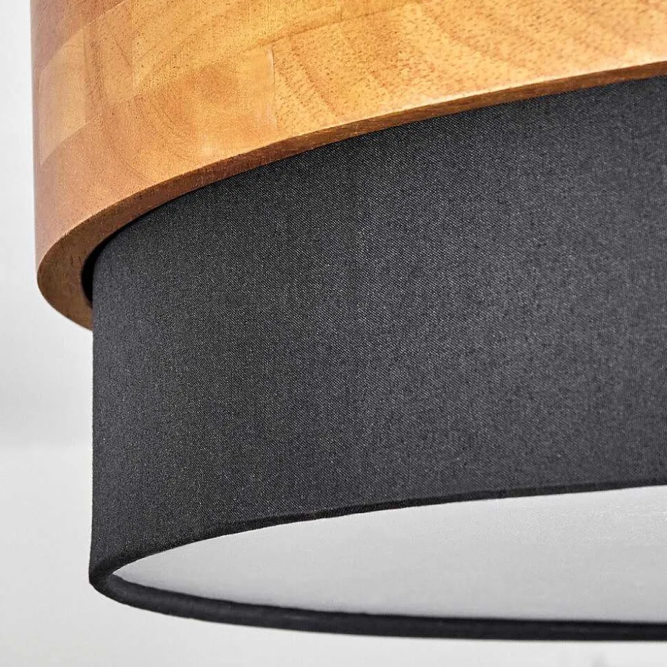 Plafonnier Vrolle Bois Clair, Nickel Mat, 3 Lumieres