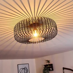 Plafonnier Wemude Noir, 1 Lumiere