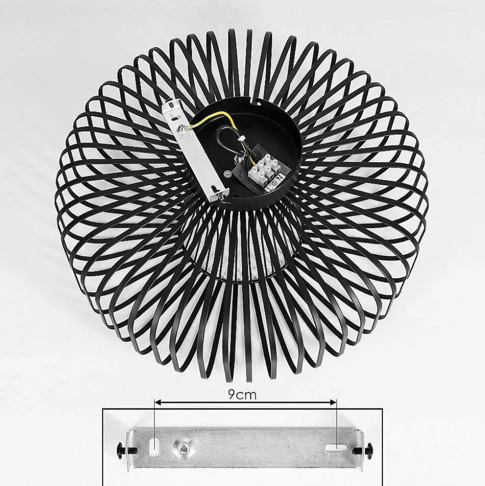 Plafonnier Wemude Noir, 1 Lumiere