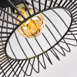 Plafonnier Wemude Noir Dore, 1 Lumiere