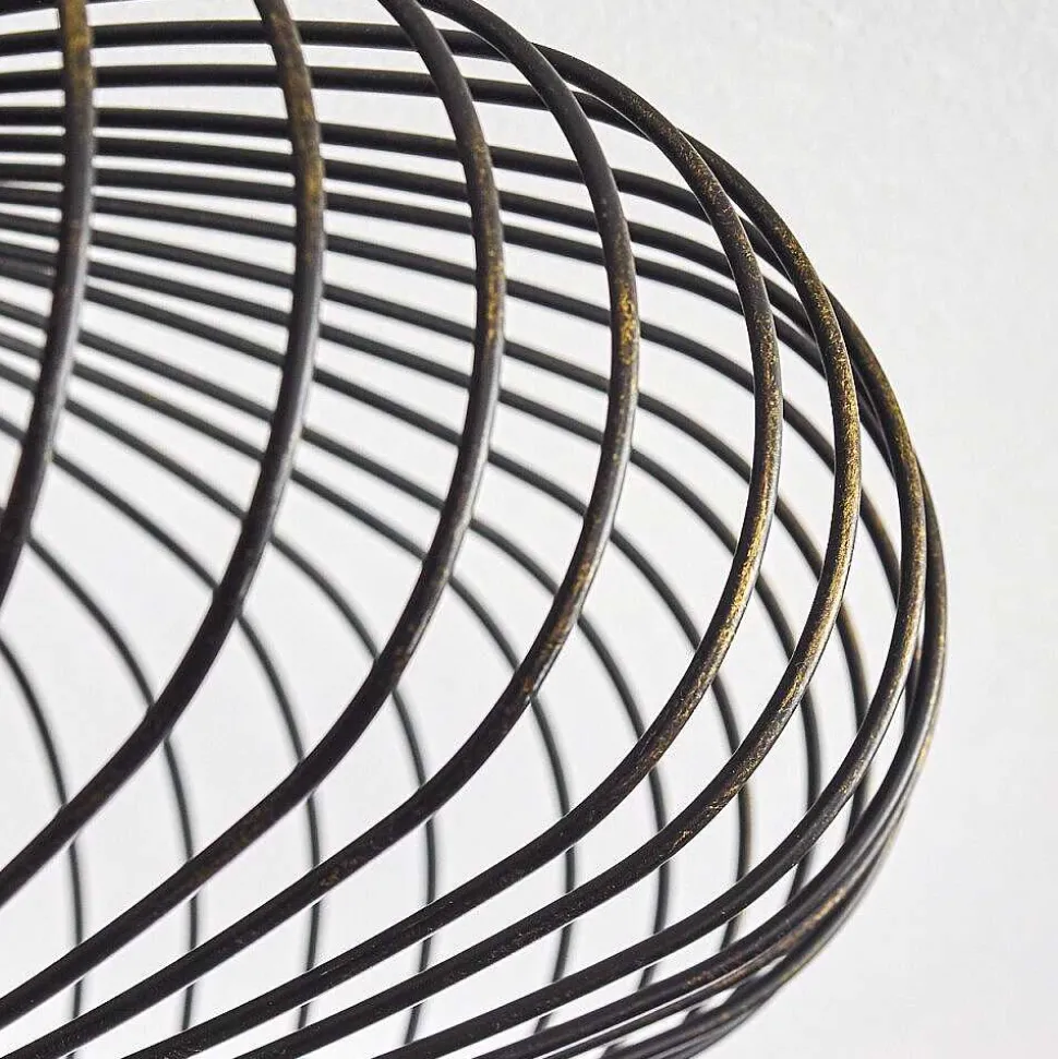 Plafonnier Wemude Noir Dore, 1 Lumiere