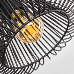 Plafonnier Wemude Noir Dore, 1 Lumiere