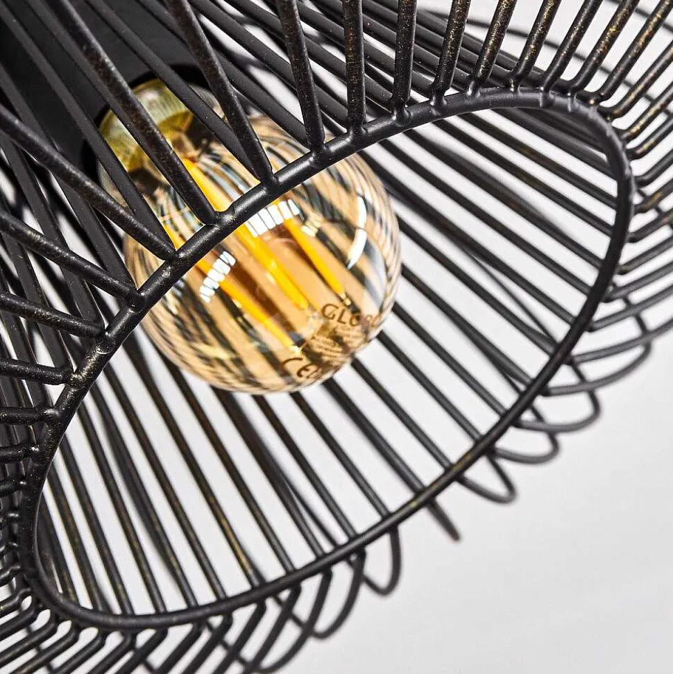 Plafonnier Wemude Noir Dore, 1 Lumiere