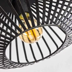 Plafonnier Wemude Noir Dore, 1 Lumiere