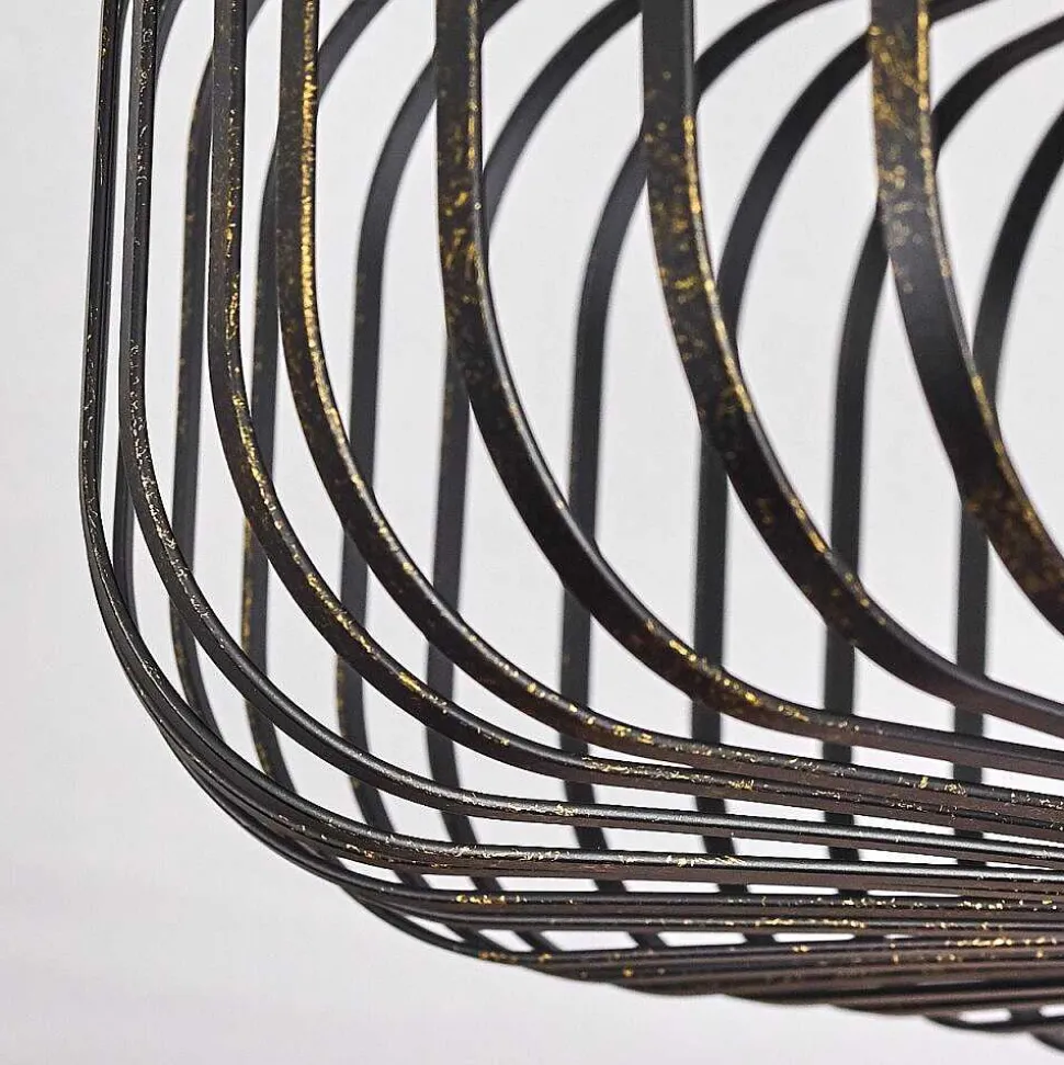 Plafonnier Wemude Noir Dore, 1 Lumiere