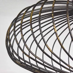 Plafonnier Wemude Noir Dore, 1 Lumiere