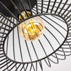 Plafonnier Wemude Noir Dore, 1 Lumiere