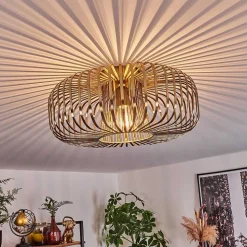 Plafonnier Wemude Vieux Laiton, 1 Lumiere