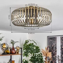 Plafonnier Wemude Vieux Laiton, 1 Lumiere