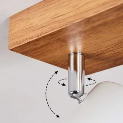 Plafonnier Zuoz Bois Clair, 2 Lumieres