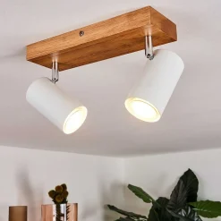 Plafonnier Zuoz Bois Clair, 2 Lumieres