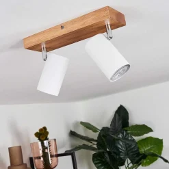 Plafonnier Zuoz Bois Clair, 2 Lumieres