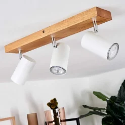 Plafonnier Zuoz Bois Clair, 3 Lumieres