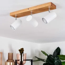 Plafonnier Zuoz Bois Clair, 3 Lumieres