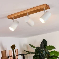 Plafonnier Zuoz Bois Clair, 3 Lumieres