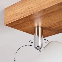 Plafonnier Zuoz Bois Clair, 3 Lumieres