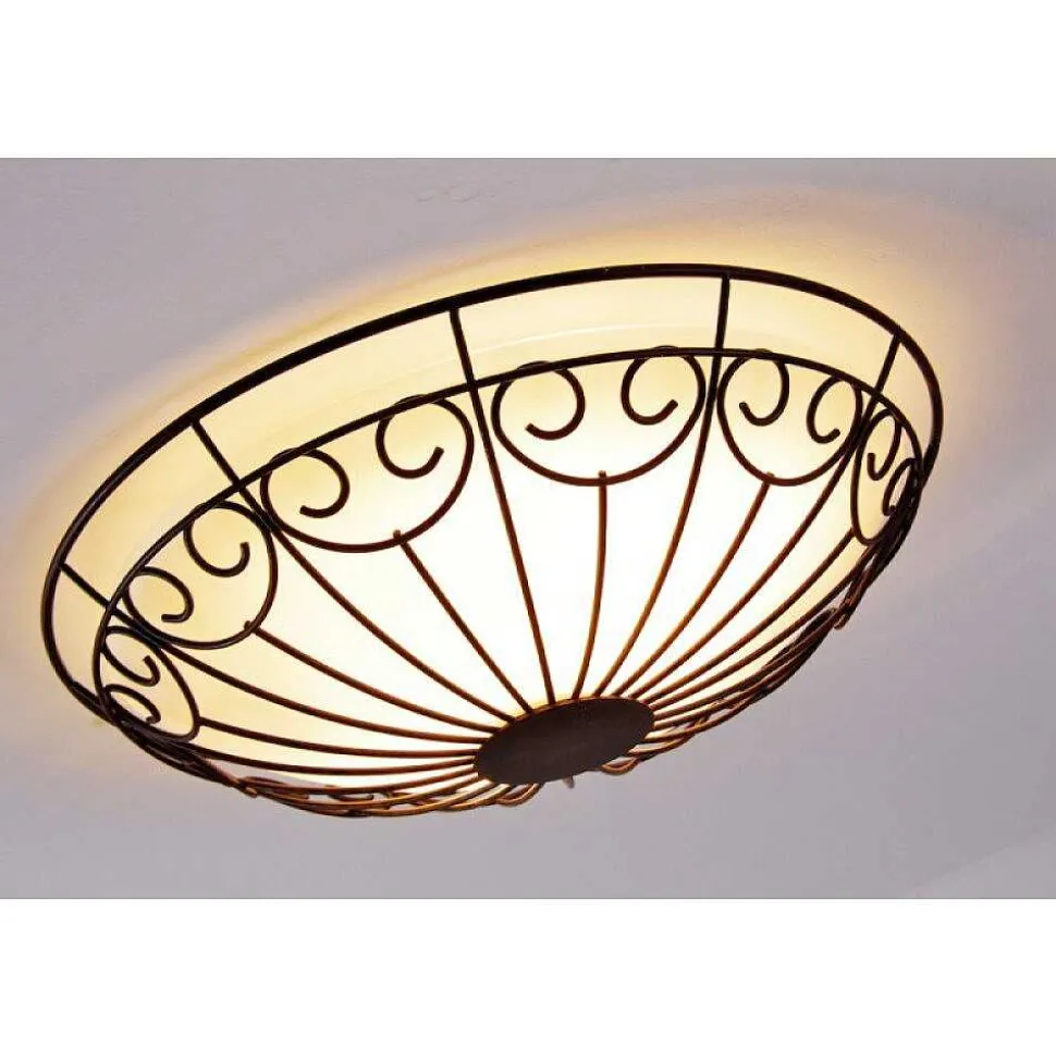 Plafonnier/Applique Murale Eglo Colti Brun, Brun Fonce, Rouille, Blanc, 2 Lumieres