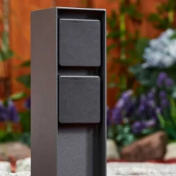 Prises Électriques D\\'Exterieur Reigolil Anthracite, Noir