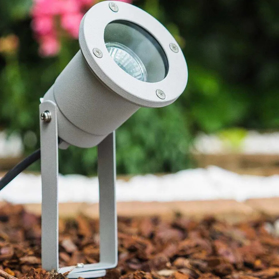 Projecteur De Jardin Pilsen Argente, 1 Lumiere
