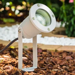 Projecteur De Jardin Pilsen Argente, 1 Lumiere