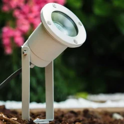 Projecteur De Jardin Pilsen Argente, 1 Lumiere