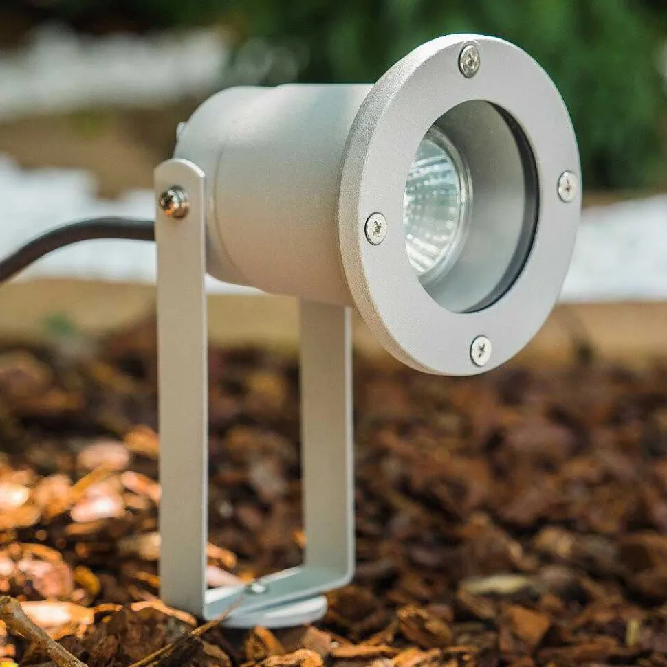 Projecteur De Jardin Pilsen Argente, 1 Lumiere