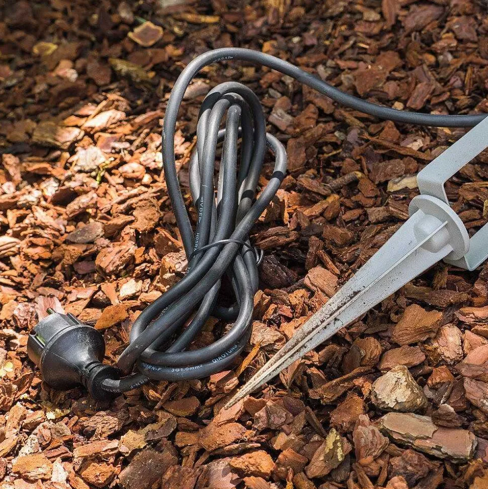 Projecteur De Jardin Pilsen Argente, 1 Lumiere