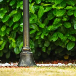 Reverbere Antibes Brun Dore, 3 Lumieres