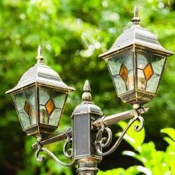 Reverbere Antibes Brun Dore, 2 Lumieres