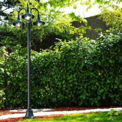 Reverbere Elgin Noir, 3 Lumieres