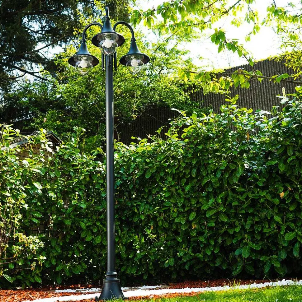 Reverbere Elgin Noir, 3 Lumieres