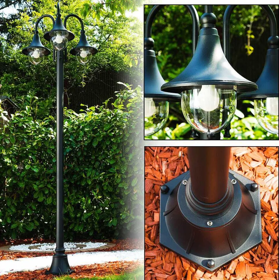 Reverbere Elgin Noir, 3 Lumieres