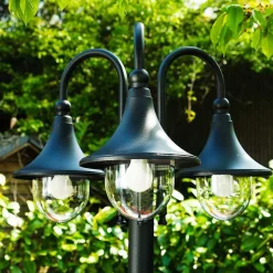 Reverbere Elgin Noir, 3 Lumieres