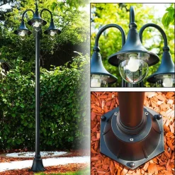 Reverbere Elgin Noir, 3 Lumieres