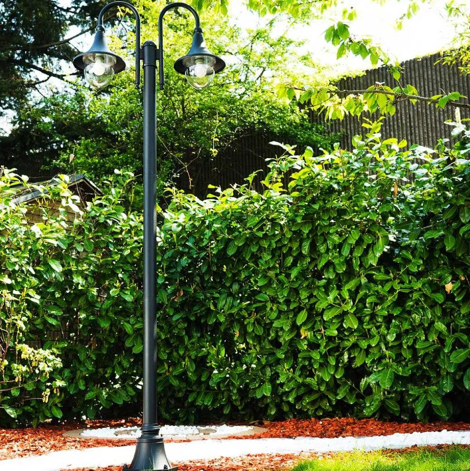 Reverbere Elgin Noir, 2 Lumieres