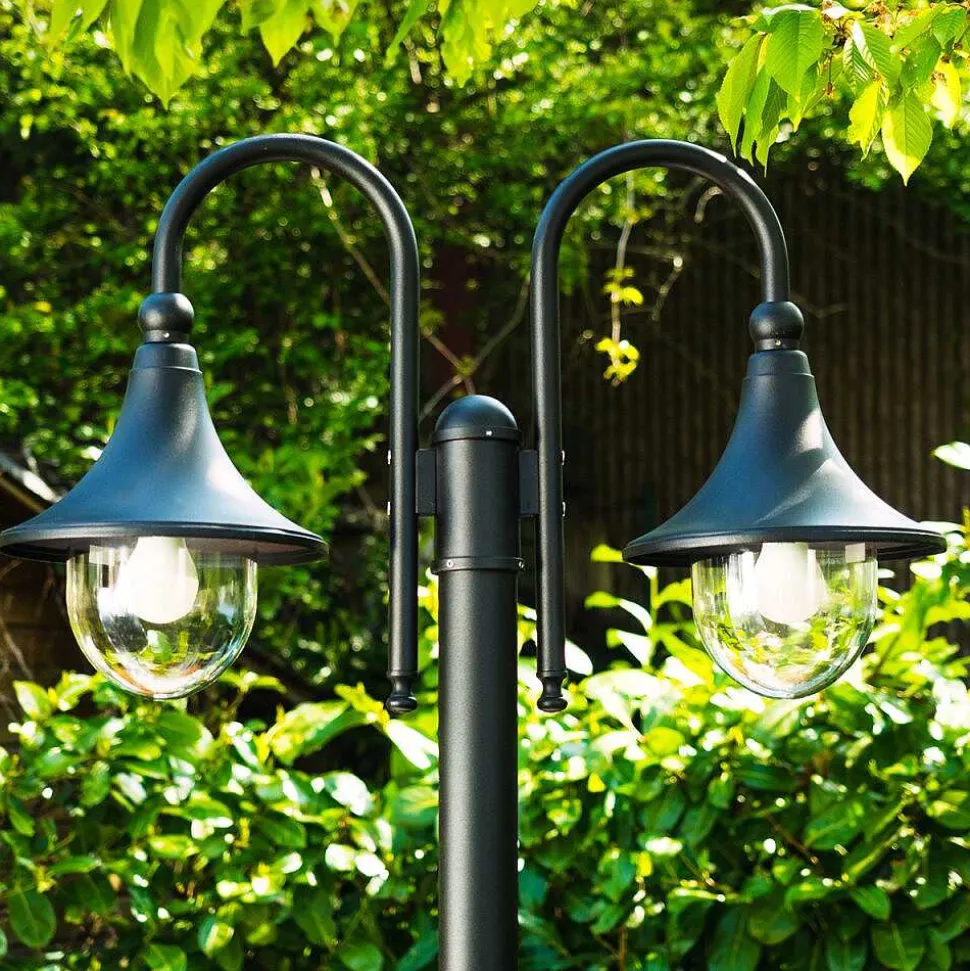 Reverbere Elgin Noir, 2 Lumieres