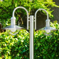 Reverbere Elima Acier Inoxydable, 2 Lumieres