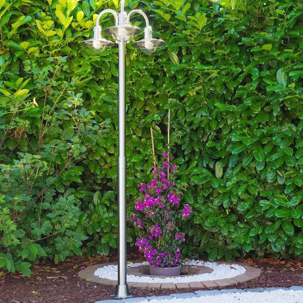 Reverbere Elima Acier Inoxydable, Transparent, 3 Lumieres