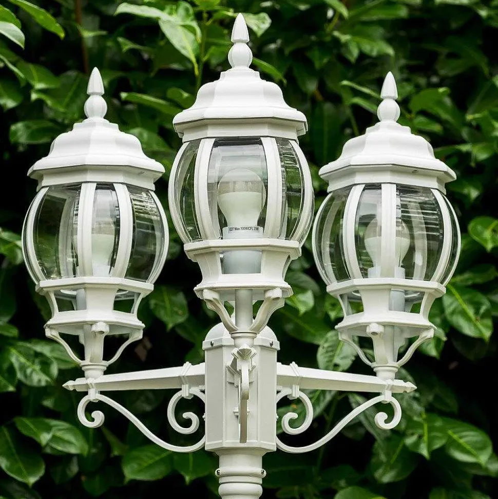 Reverbere Kobe Blanc, 3 Lumieres