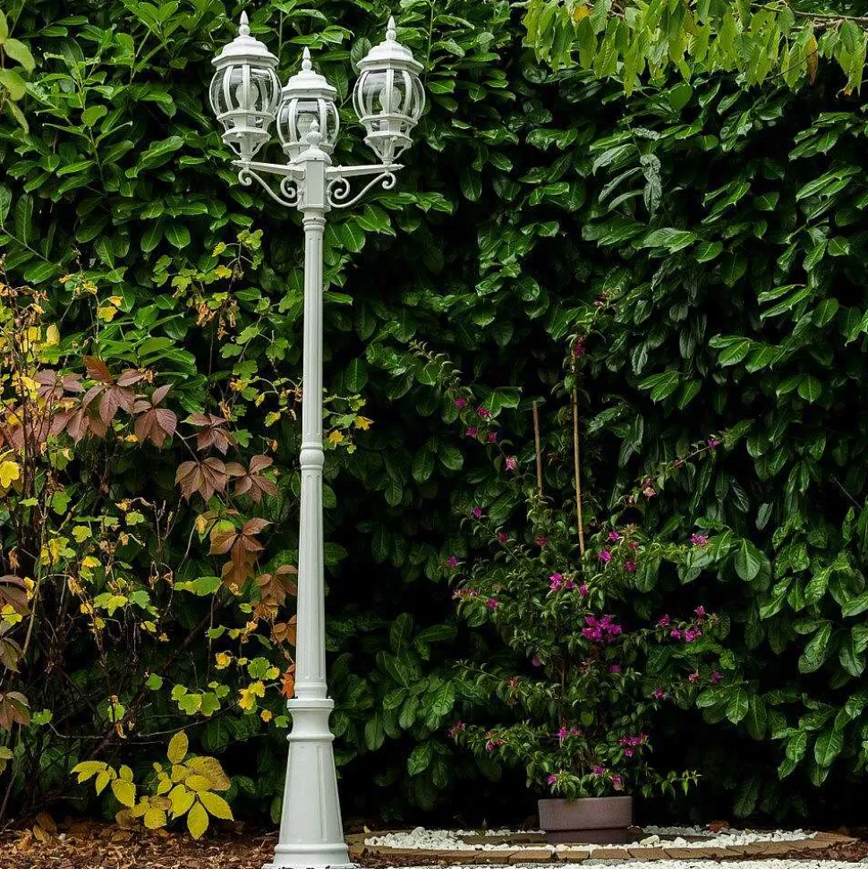 Reverbere Kobe Blanc, 3 Lumieres