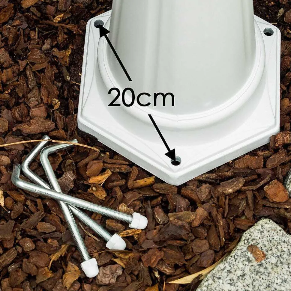 Reverbere Kobe Blanc, 3 Lumieres