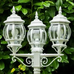 Reverbere Kobe Blanc, 3 Lumieres