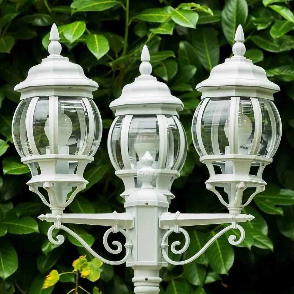 Reverbere Kobe Blanc, 3 Lumieres