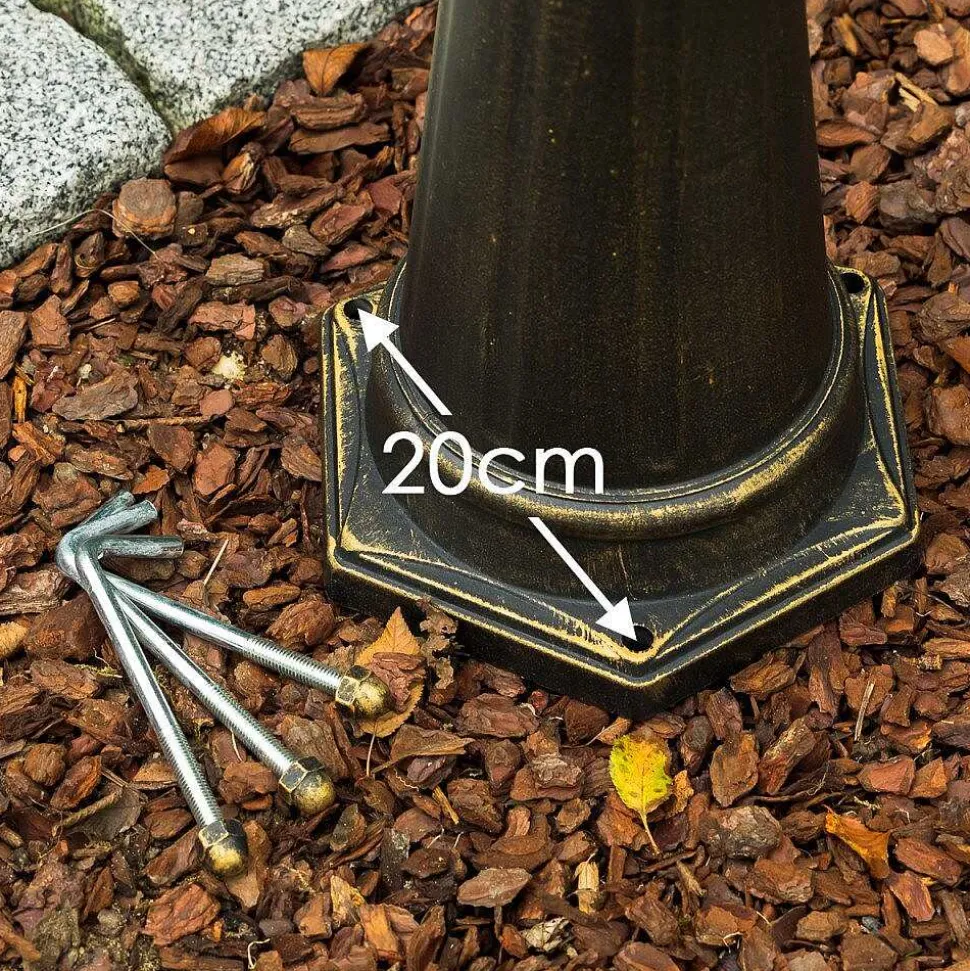 Reverbere Kobe Brun Dore, 3 Lumieres