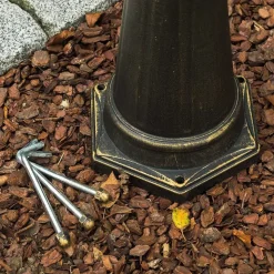 Reverbere Kobe Brun Dore, 3 Lumieres