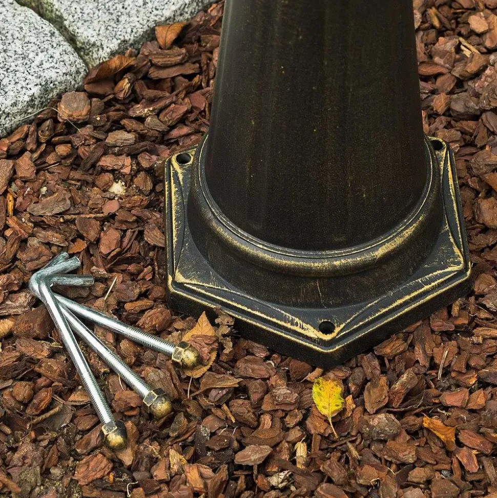 Reverbere Kobe Brun Dore, 3 Lumieres