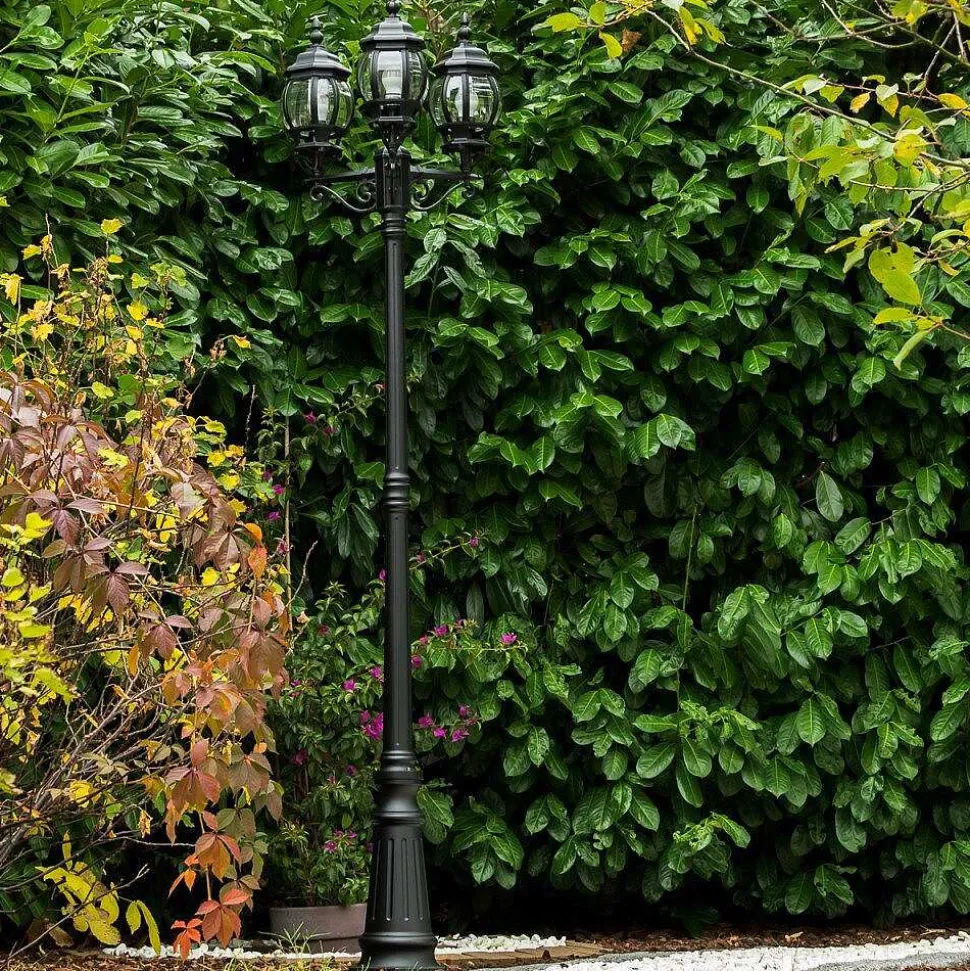 Reverbere Kobe Noir, 3 Lumieres