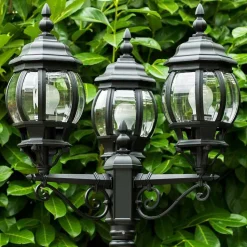 Reverbere Kobe Noir, 3 Lumieres