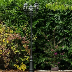 Reverbere Kobe Noir, 3 Lumieres